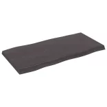 sötétbarna kezelt tömör asztallap 80x40x(2-4) cm