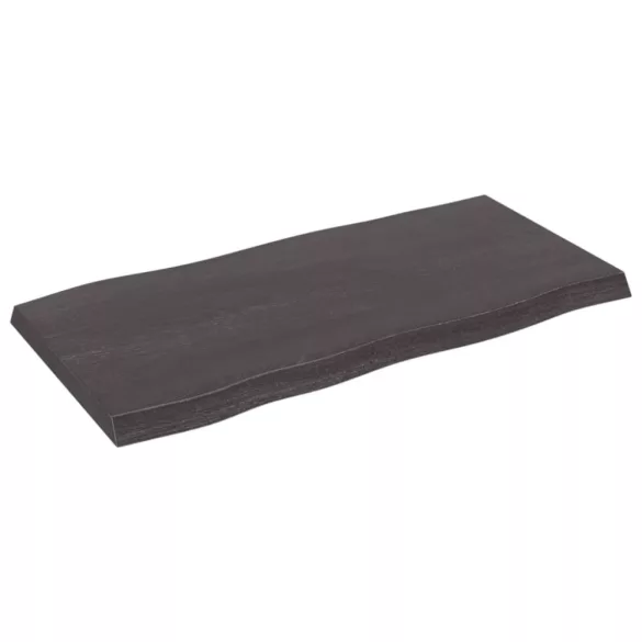 sötétbarna kezelt tömör asztallap 80x40x(2-4) cm