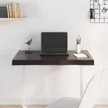 sötétbarna kezelt tömör asztallap 80x40x(2-6) cm