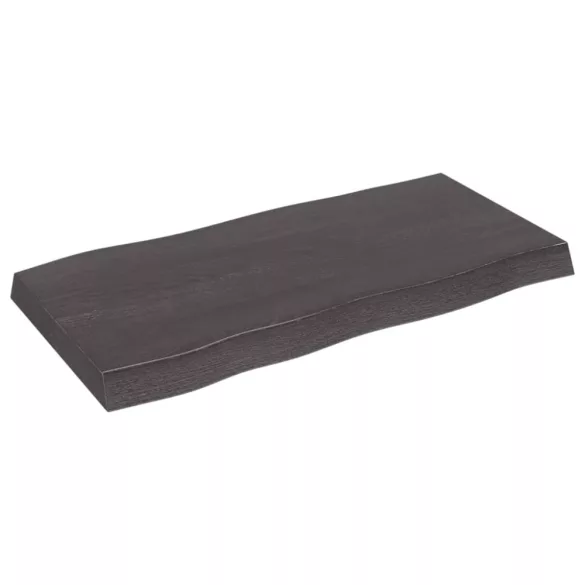 sötétbarna kezelt tömör asztallap 80x40x(2-6) cm