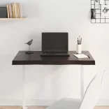 sötétbarna kezelt tömör asztallap 80x50x(2-4) cm