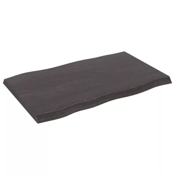 sötétbarna kezelt tömör asztallap 80x50x(2-4) cm