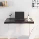 sötétbarna kezelt tömör asztallap 80x50x(2-6) cm