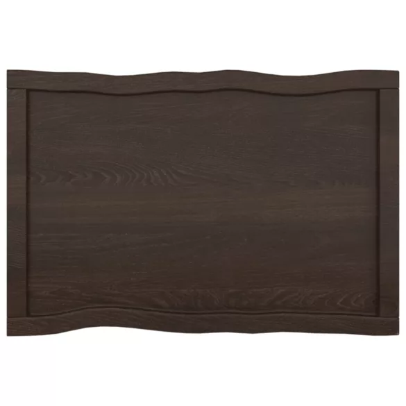 sötétbarna kezelt tömör asztallap 80x50x(2-6) cm