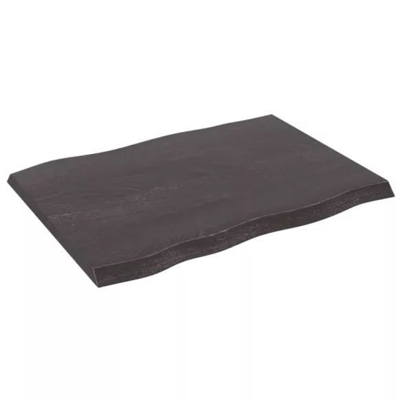 sötétbarna kezelt tömör asztallap 80x60x(2-4) cm