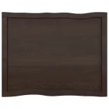 sötétbarna kezelt tömör asztallap 80x60x(2-4) cm