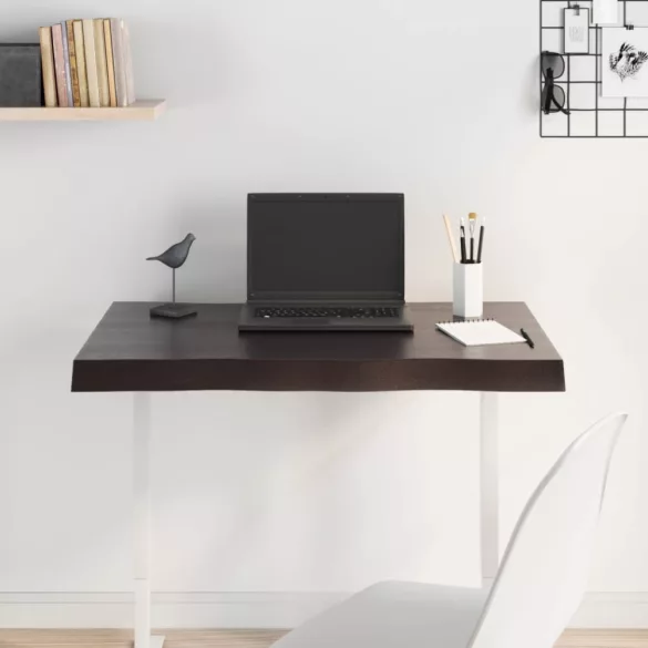 sötétbarna kezelt tömör asztallap 80x60x(2-6) cm