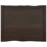 sötétbarna kezelt tömör asztallap 80x60x(2-6) cm