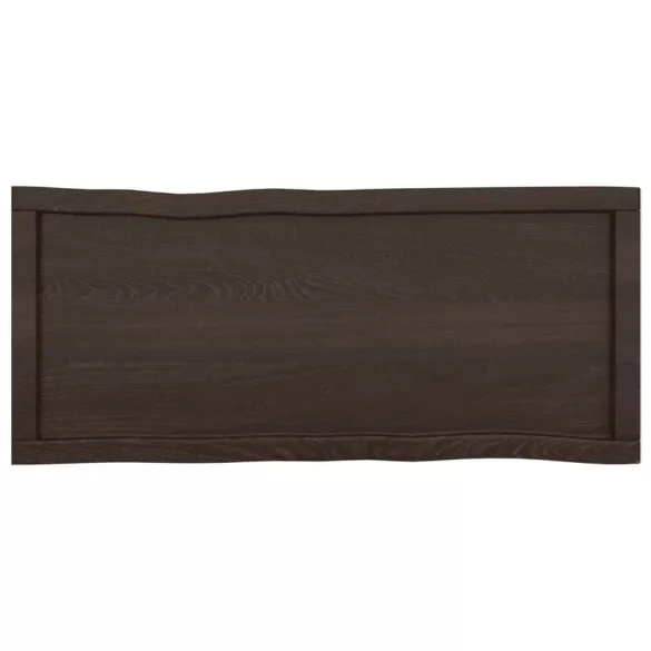 sötétbarna kezelt tömör asztallap 100x40x(2-4) cm