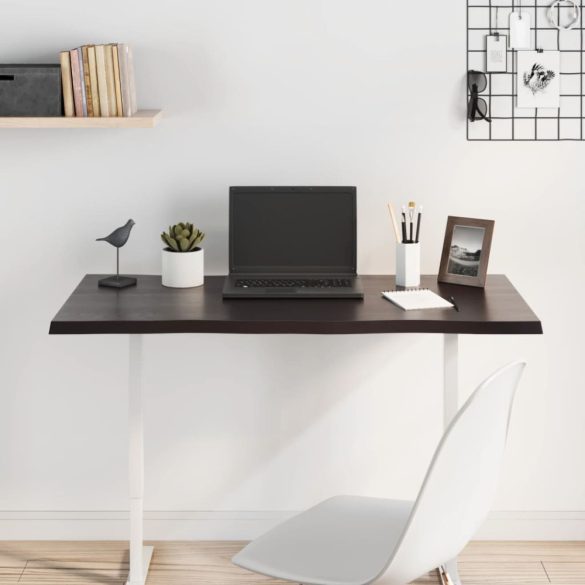 sötétbarna kezelt tömör tölgyfa asztallap 100 x 50 x 2 cm