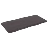 sötétbarna kezelt tömör asztallap 100x50x(2-4) cm