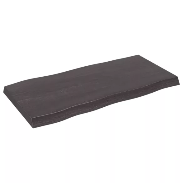 sötétbarna kezelt tömör asztallap 100x50x(2-6) cm
