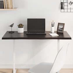   sötétbarna kezelt tömör tölgyfa asztallap 100 x 60 x 2 cm