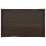 sötétbarna kezelt tömör asztallap 100x60x(2-6) cm