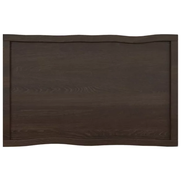 sötétbarna kezelt tömör asztallap 100x60x(2-6) cm