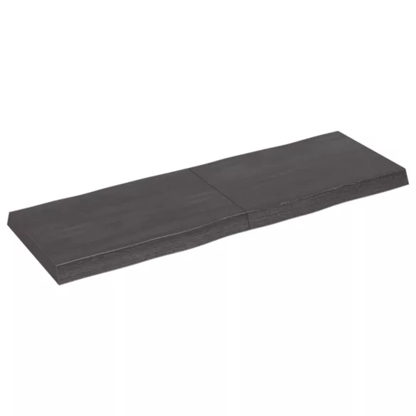 sötétbarna kezelt tömör asztallap 120x40x(2-6) cm