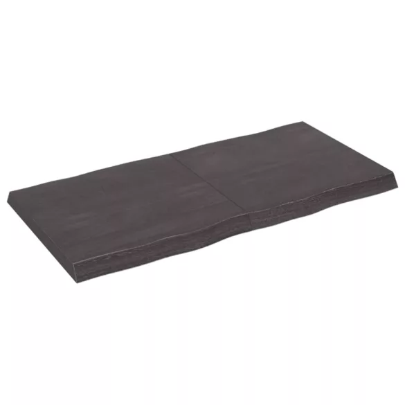 sötétbarna kezelt tömör asztallap 120x60x(2-6) cm