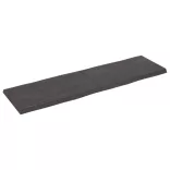 sötétbarna kezelt tömör asztallap 140x40x(2-4) cm