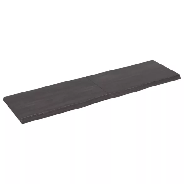 sötétbarna kezelt tömör asztallap 140x40x(2-4) cm