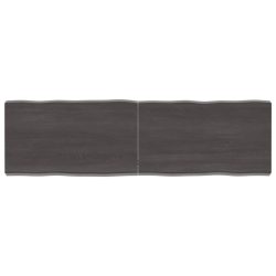 sötétbarna kezelt tömör asztallap 140x40x(2-6) cm