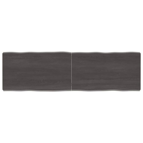 sötétbarna kezelt tömör asztallap 140x40x(2-6) cm