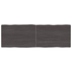 sötétbarna kezelt tömör asztallap 140x50x(2-4) cm