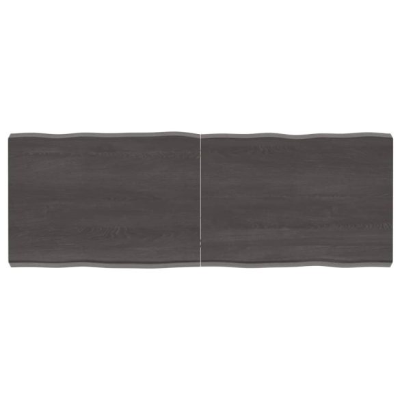 sötétbarna kezelt tömör asztallap 140x50x(2-6) cm