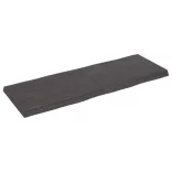 sötétbarna kezelt tömör asztallap 140x50x(2-6) cm
