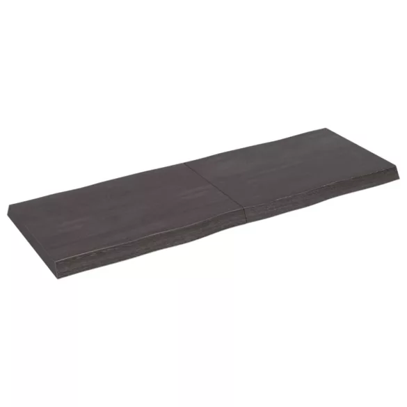 sötétbarna kezelt tömör asztallap 140x50x(2-6) cm