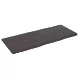 sötétbarna kezelt tömör asztallap 140x60x(2-4) cm