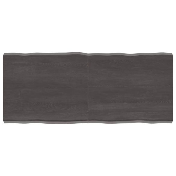 sötétbarna kezelt tömör asztallap 140x60x(2-6) cm