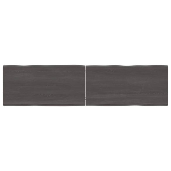 sötétbarna kezelt tömör asztallap 160x40x(2-4) cm