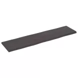 sötétbarna kezelt tömör asztallap 160x40x(2-4) cm