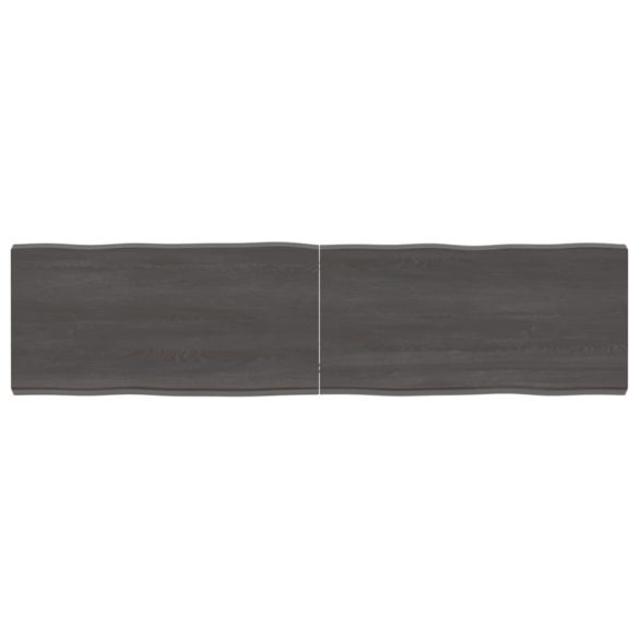 sötétbarna kezelt tömör asztallap 160x40x(2-6) cm