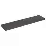sötétbarna kezelt tömör asztallap 160x40x(2-6) cm