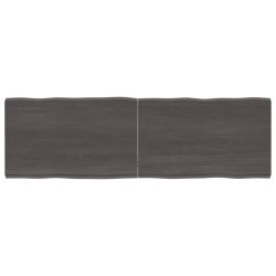 sötétbarna kezelt tömör asztallap 160x50x(2-6) cm