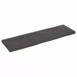 sötétbarna kezelt tömör asztallap 160x50x(2-6) cm