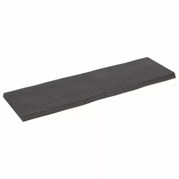 sötétbarna kezelt tömör asztallap 160x50x(2-6) cm