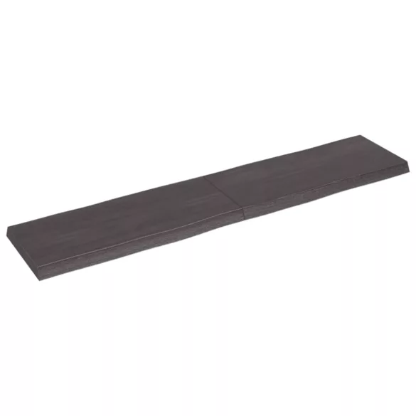 sötétbarna kezelt tömör asztallap 180x40x(2-6) cm