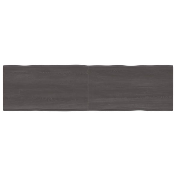 sötétbarna kezelt tömör asztallap 180x50x(2-4) cm