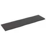 sötétbarna kezelt tömör asztallap 180x50x(2-4) cm