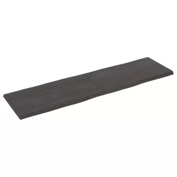 sötétbarna kezelt tömör asztallap 180x50x(2-4) cm