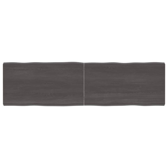 sötétbarna kezelt tömör asztallap 180x50x(2-6) cm