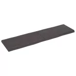 sötétbarna kezelt tömör asztallap 180x50x(2-6) cm