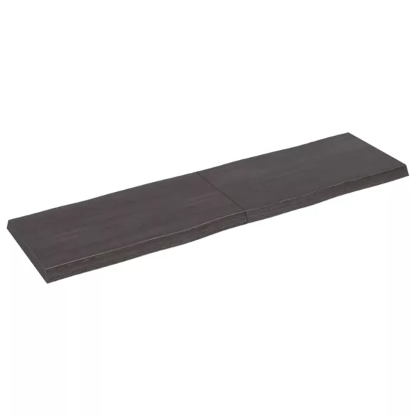 sötétbarna kezelt tömör asztallap 180x50x(2-6) cm