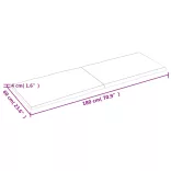 sötétbarna kezelt tömör asztallap 180x60x(2-4) cm
