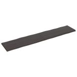 sötétbarna kezelt tömör asztallap 200x40x(2-4) cm