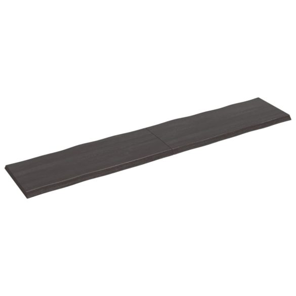 sötétbarna kezelt tömör asztallap 200x40x(2-4) cm