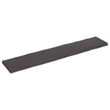 sötétbarna kezelt tömör asztallap 200x40x(2-6) cm