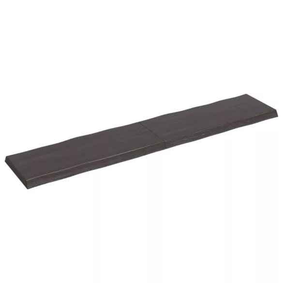 sötétbarna kezelt tömör asztallap 200x40x(2-6) cm